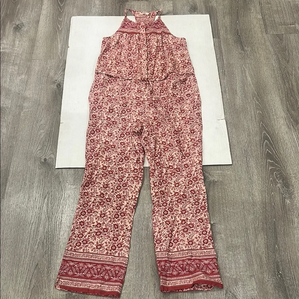 NWOT FAHERTY Adella Floral Pink 100% Organic Cotton Jumpsuit Size XS - Picture 11 of 15